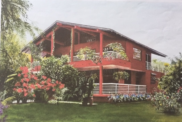 La Casa Roja, Hacienda El Cielo. 2016, acrulic, 40 x 30 cm.