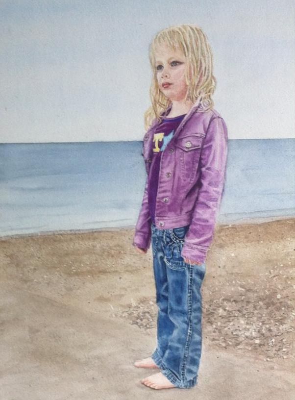 Portrait of Maddy, 2016, watercolour, 37 x 28 cm.